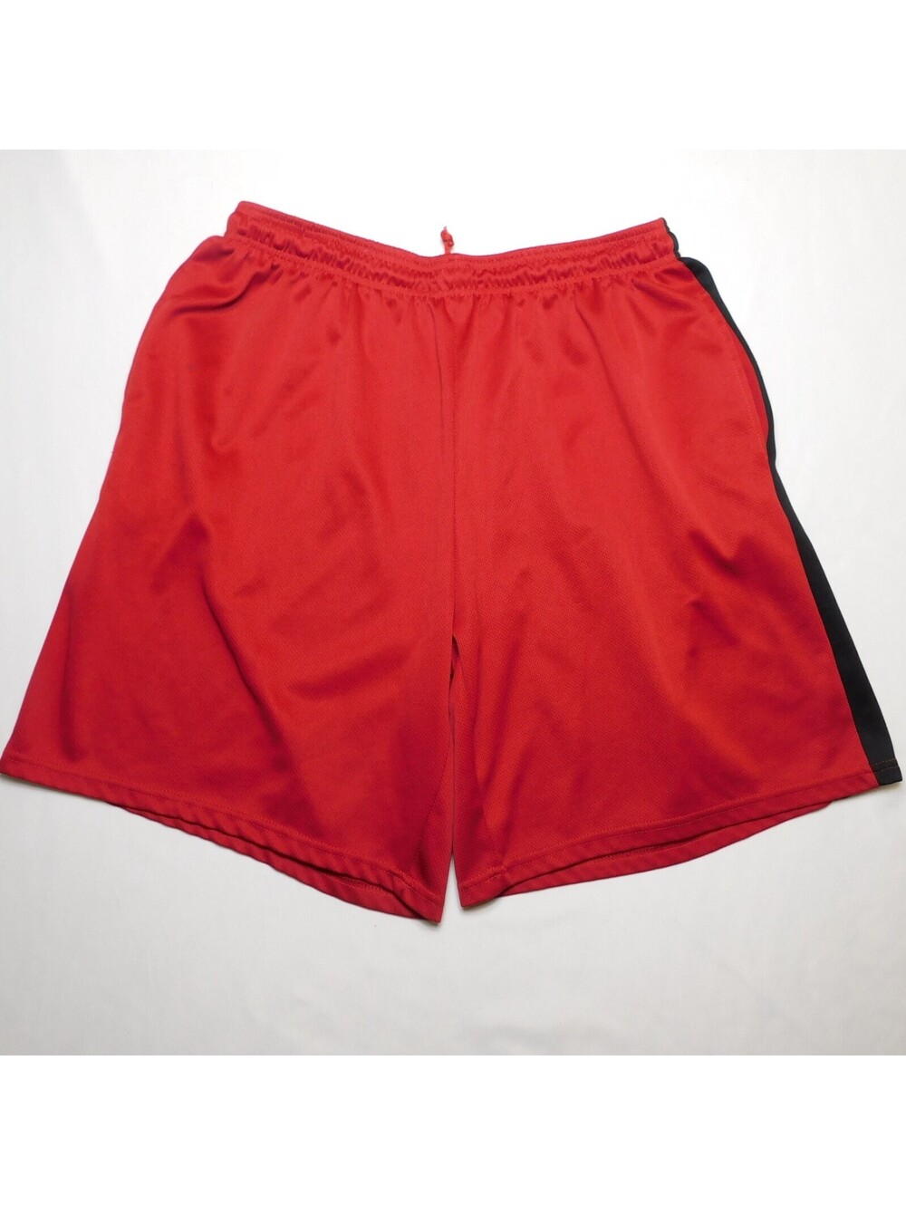 Champion Authentic Athletic Wear Mens Shorts 2XL XXL Red Black Side Stripe Mesh